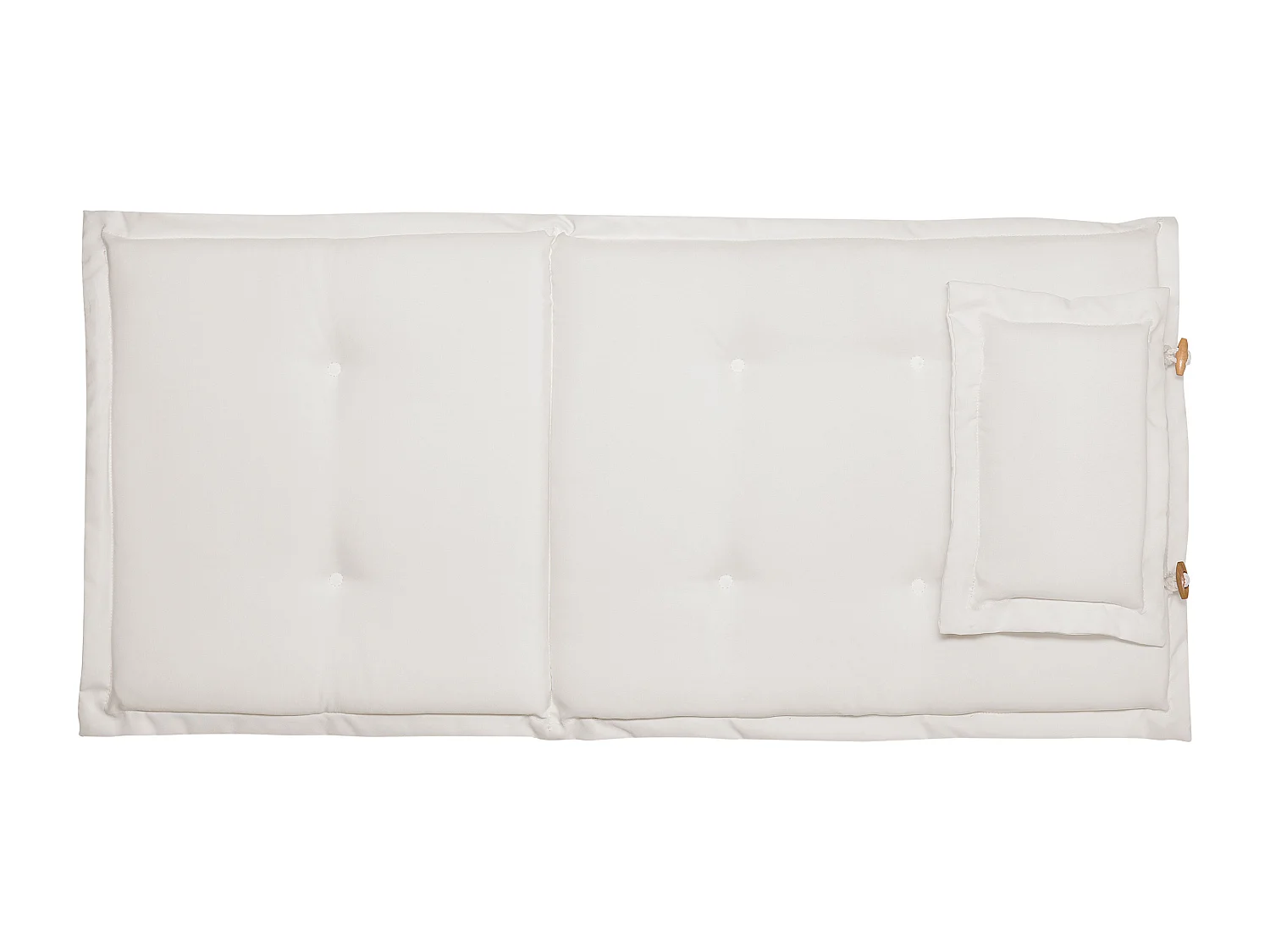 Lot de 2 chaises de jardin avec coussins MAUI Acacia Blanc cassé