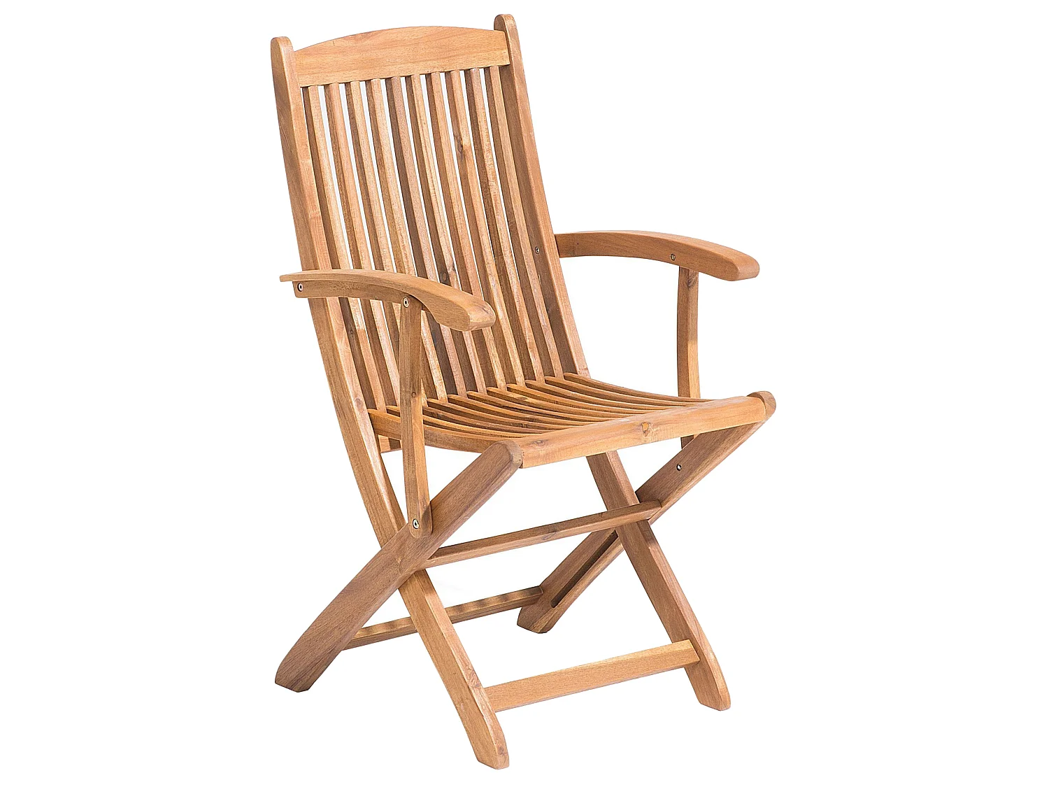 Lot de 2 chaises de jardin avec coussins MAUI Acacia Blanc cassé