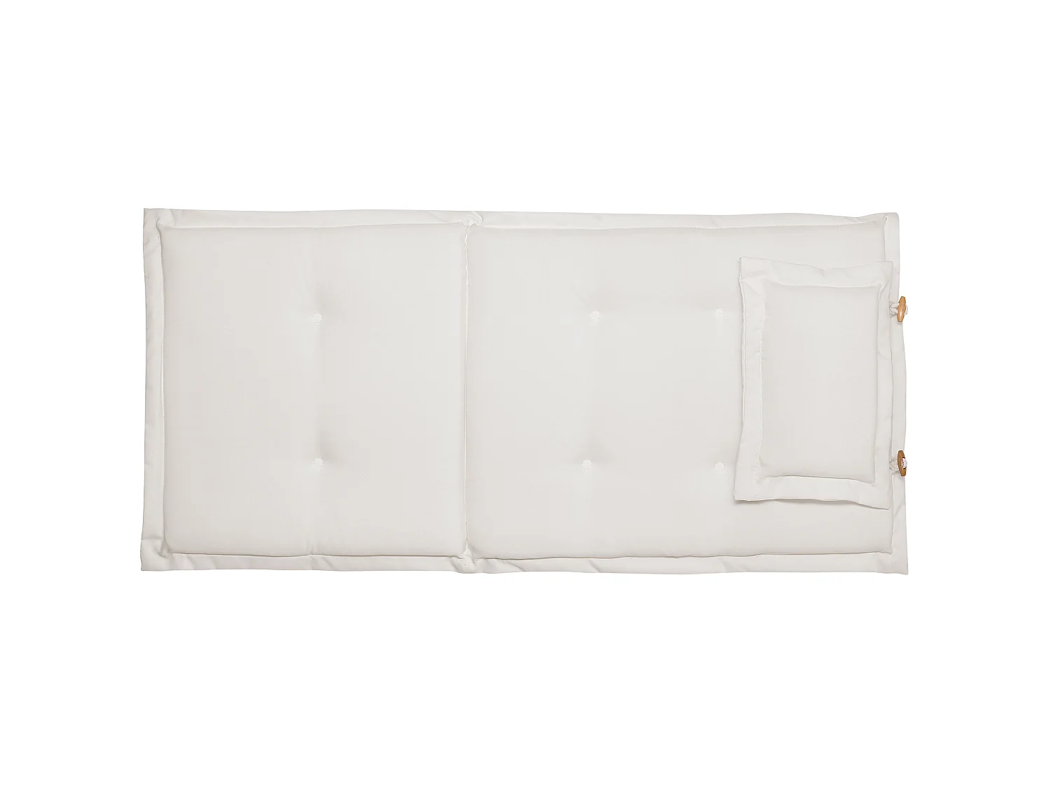 Lot de 2 chaises de jardin avec coussins MAUI Acacia Blanc cassé
