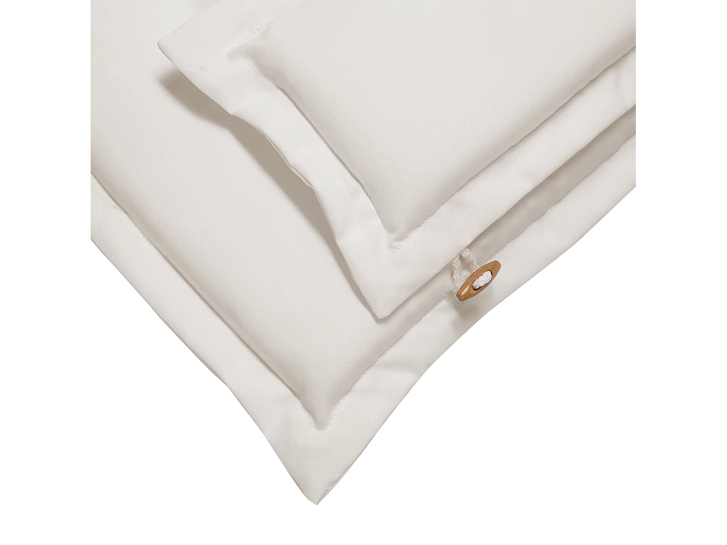 Lot de 2 chaises de jardin avec coussins MAUI Acacia Blanc cassé