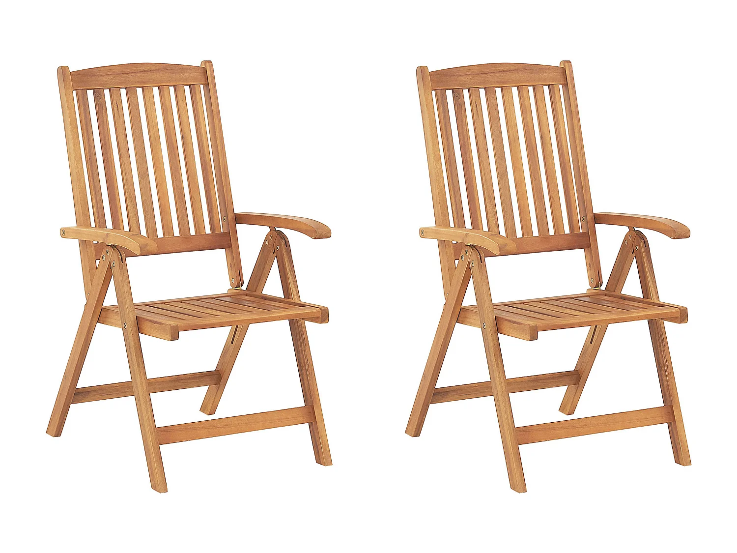 Set di 2 sedie da giardino con cuscini JAVA Legno d'acacia Grigio grafite