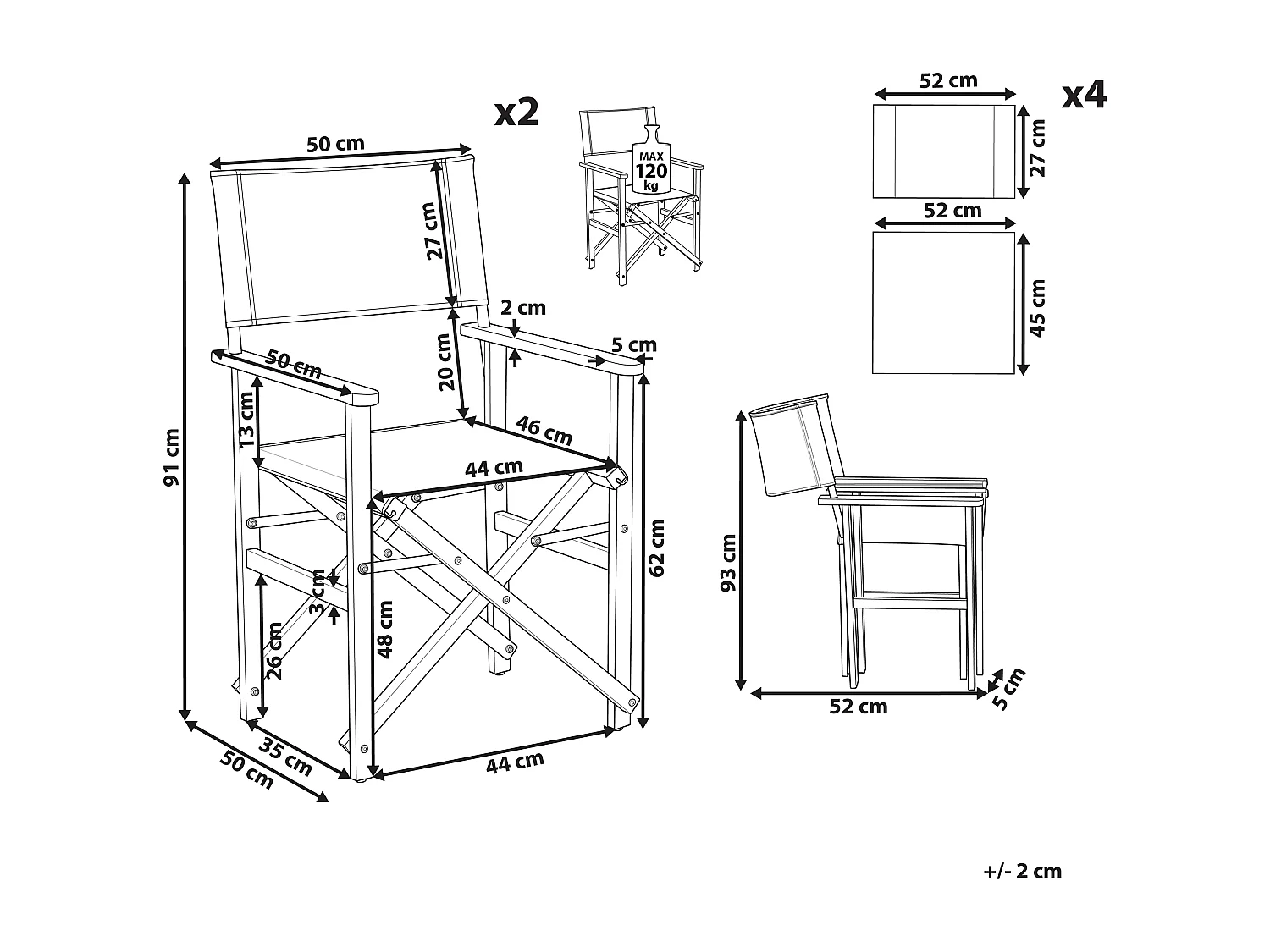 Set di 2 sedie da giardino CINE Legno d'acacia Rosa