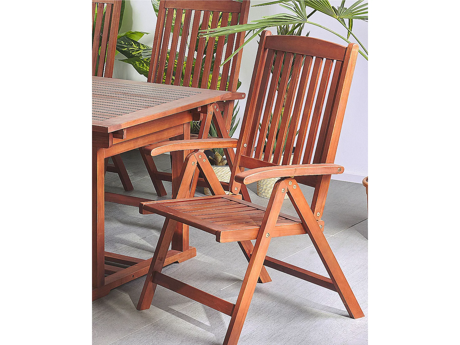 Krzesło ogrodowe TOSCANA Drewno akacjowe Ciemnobrązowy