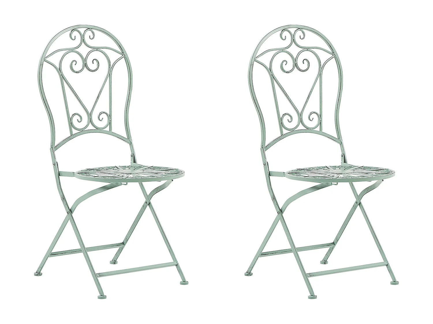 Set van 2 tuinstoelen TRENTO Metaal Lichtgroen