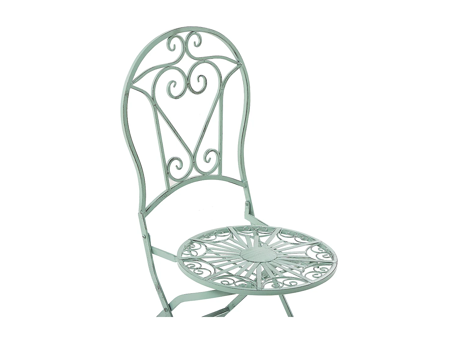 Stilvolles Gartenstuhl Set 2er Set Metall grün zusammenklappbar Trento