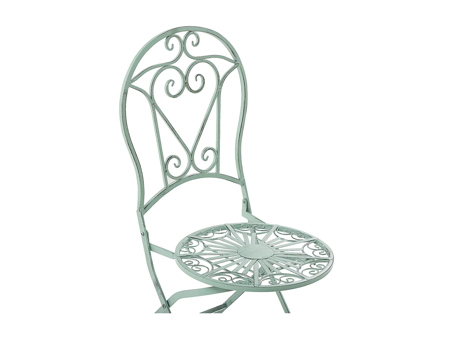 Stilvolles Gartenstuhl Set 2er Set Metall grün zusammenklappbar Trento