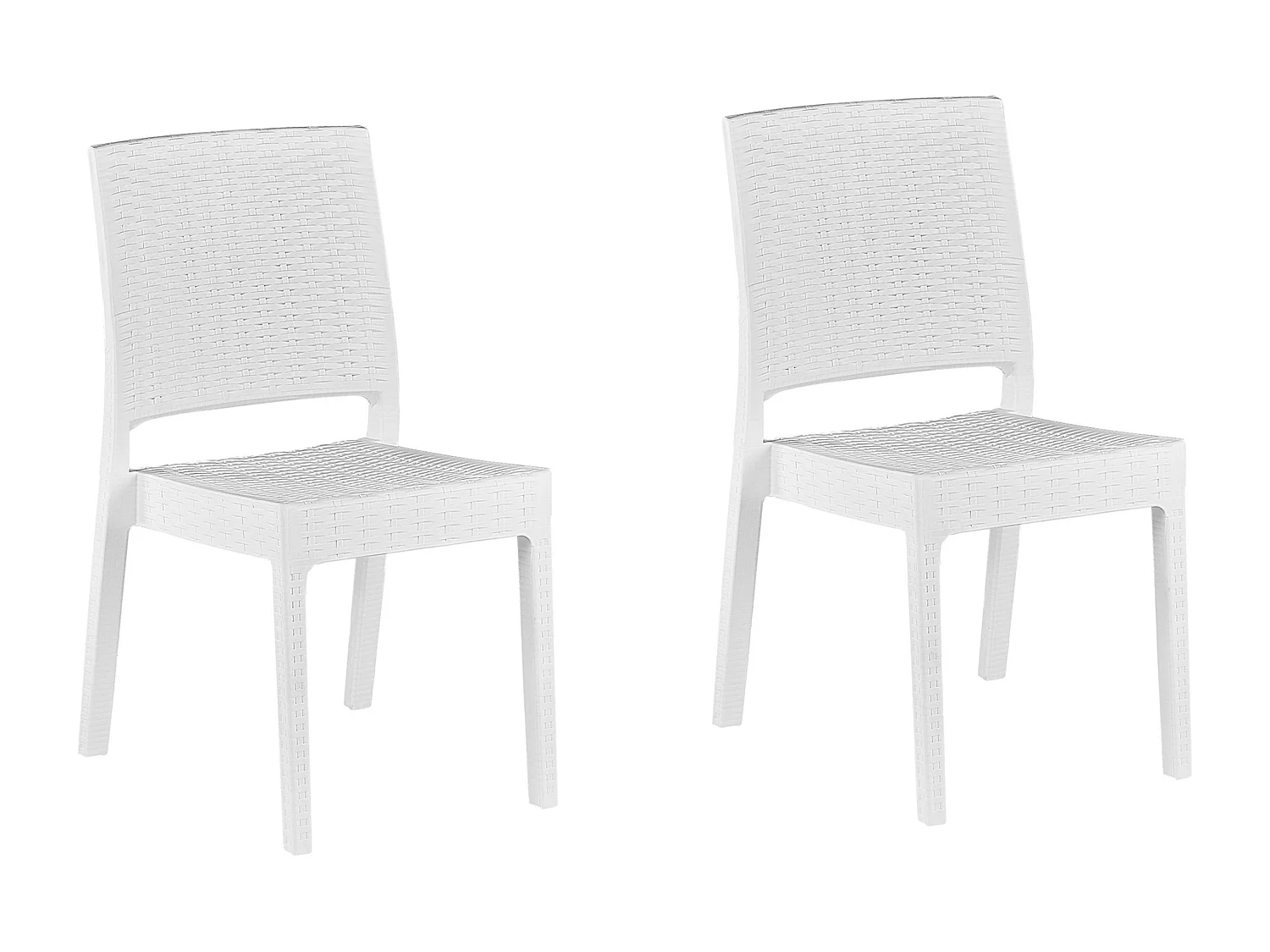 Set van 2 tuinstoelen FOSSANO Synthetisch materiaal Wit