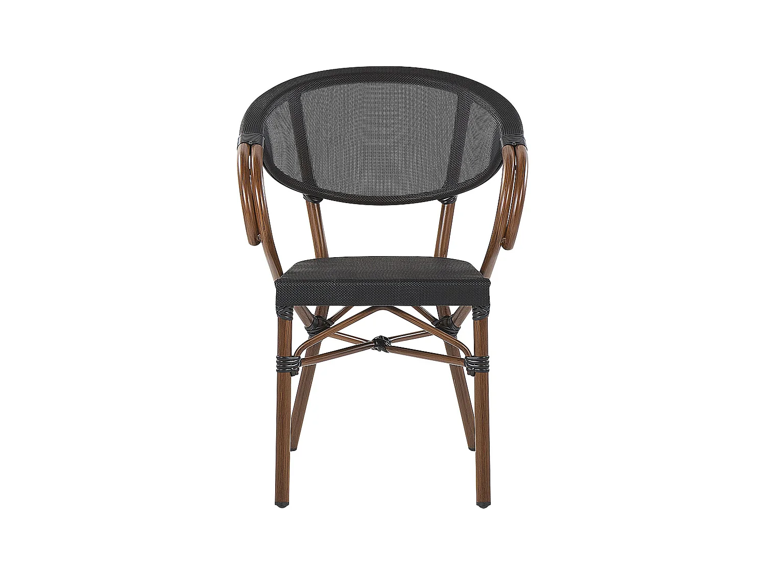 Conjunto de 4 sillas de jardín CASPRI Metal Negro