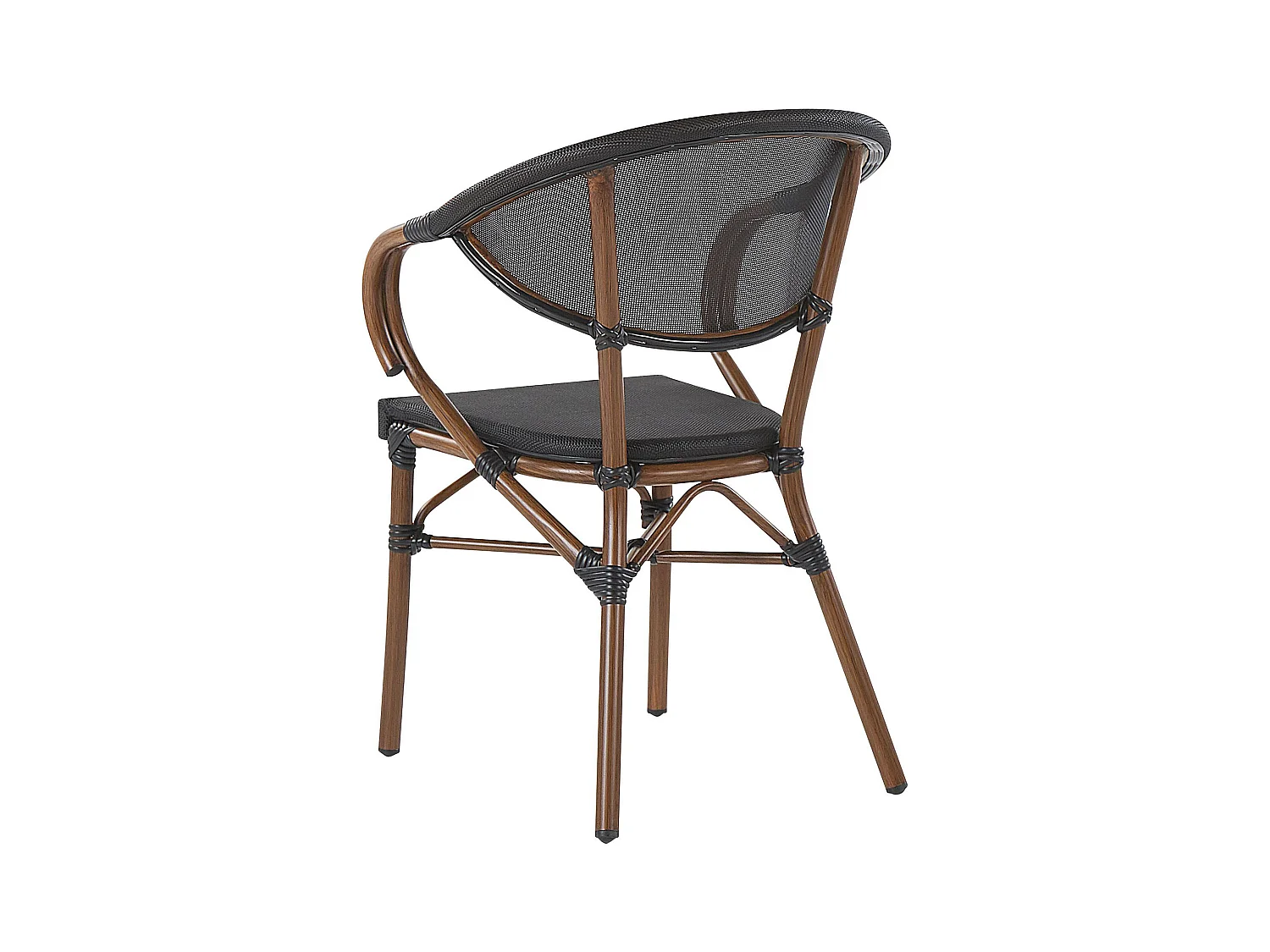 Conjunto de 4 sillas de jardín CASPRI Metal Negro