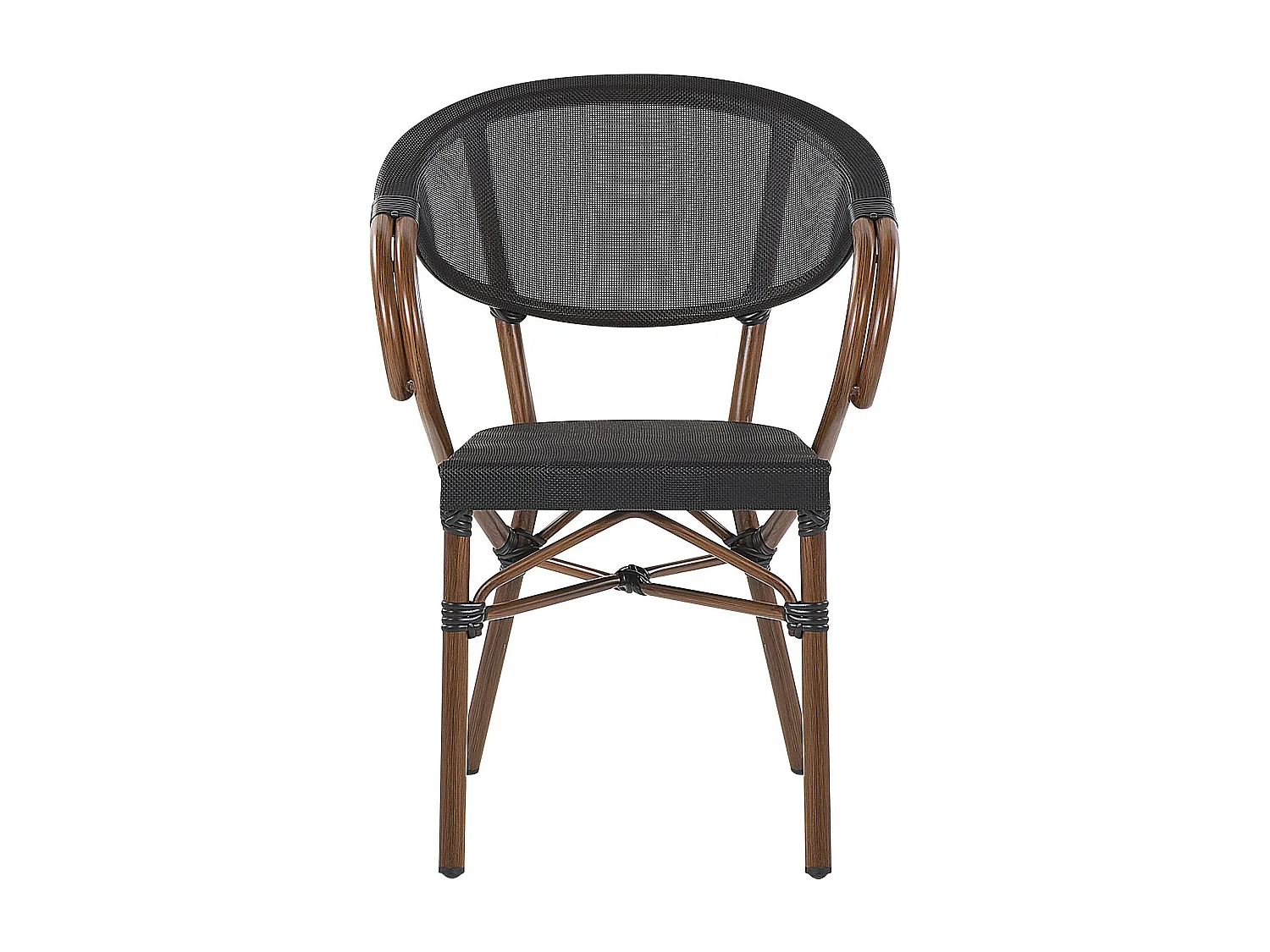 Lot de 4 chaises de jardin CASPRI Métal Noir