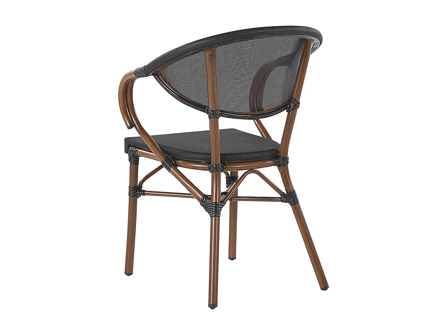 Lot de 4 chaises de jardin CASPRI Métal Noir