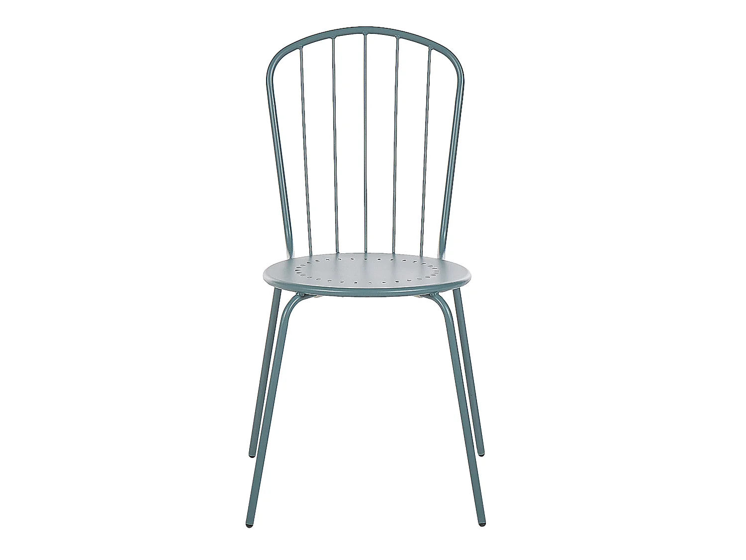 Zestaw 4 krzeseł ogrodowych CALVI Metal Błękitny