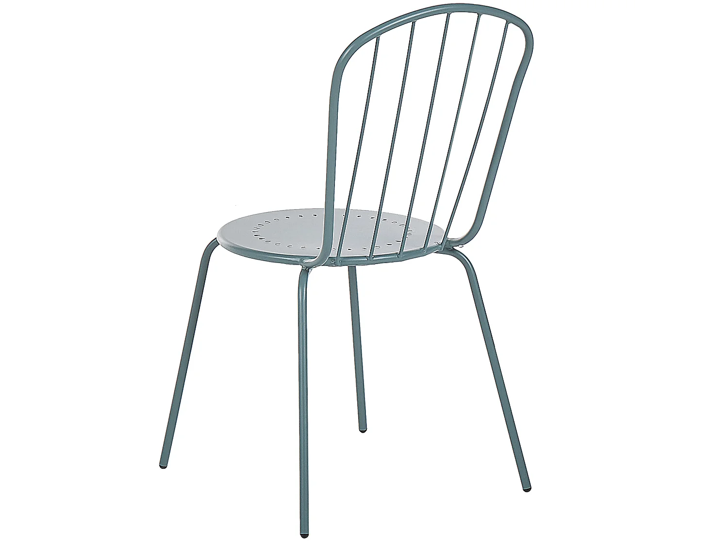 Conjunto de 4 cadeiras de jardim CALVI Metal Azul claro