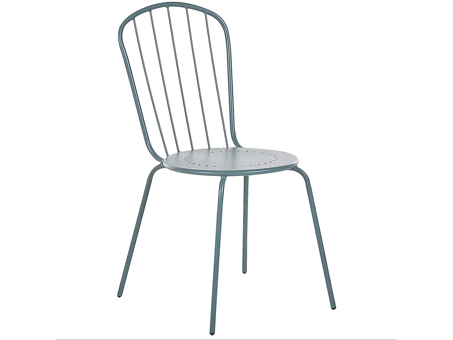 Set med 4 trädgårdsstolar CALVI Metall Ljusblå
