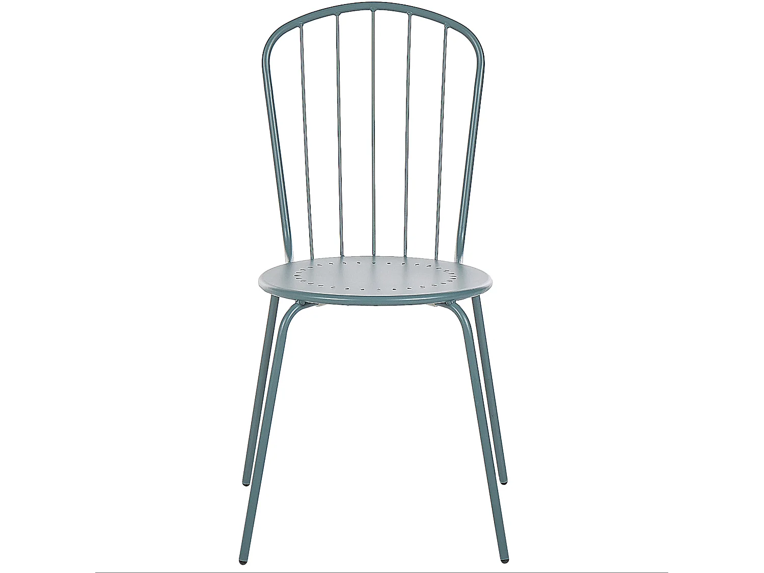 Set med 4 trädgårdsstolar CALVI Metall Ljusblå