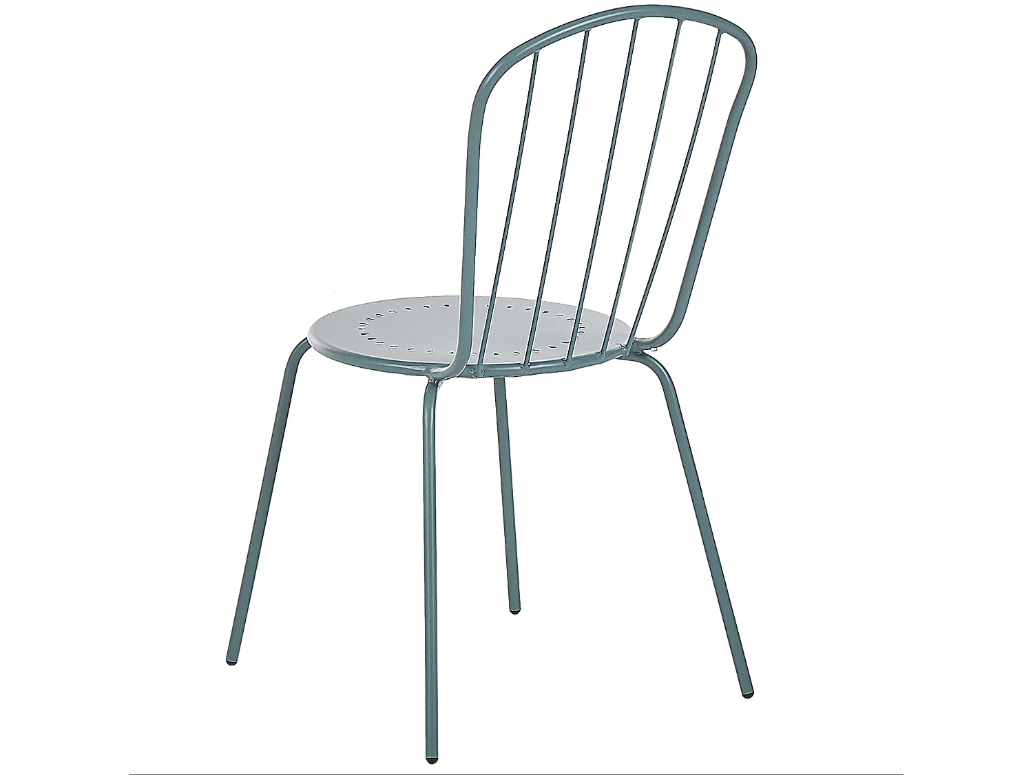Set med 4 trädgårdsstolar CALVI Metall Ljusblå