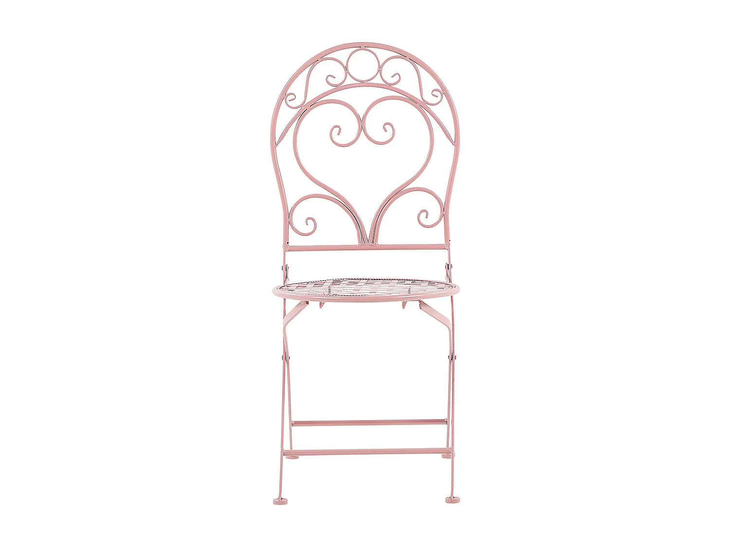 Lot de 2 chaises de jardin ALBINIA Métal Rose
