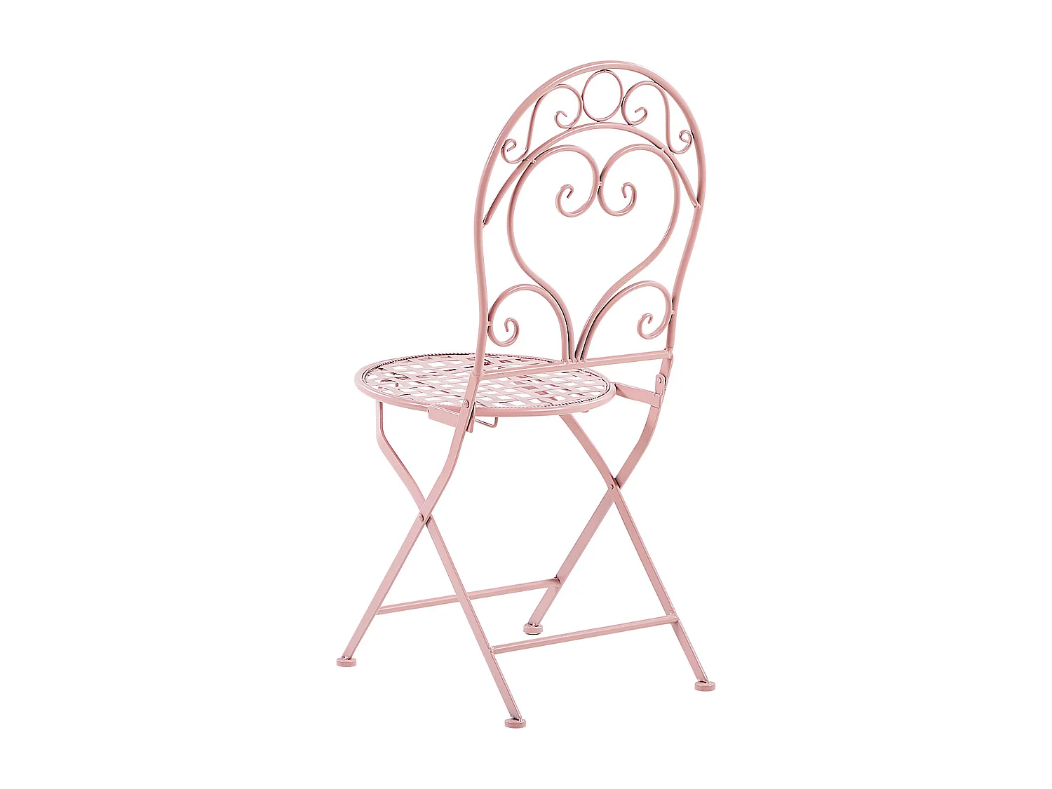 Lot de 2 chaises de jardin ALBINIA Métal Rose