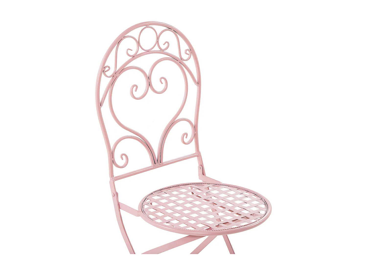 Lot de 2 chaises de jardin ALBINIA Métal Rose