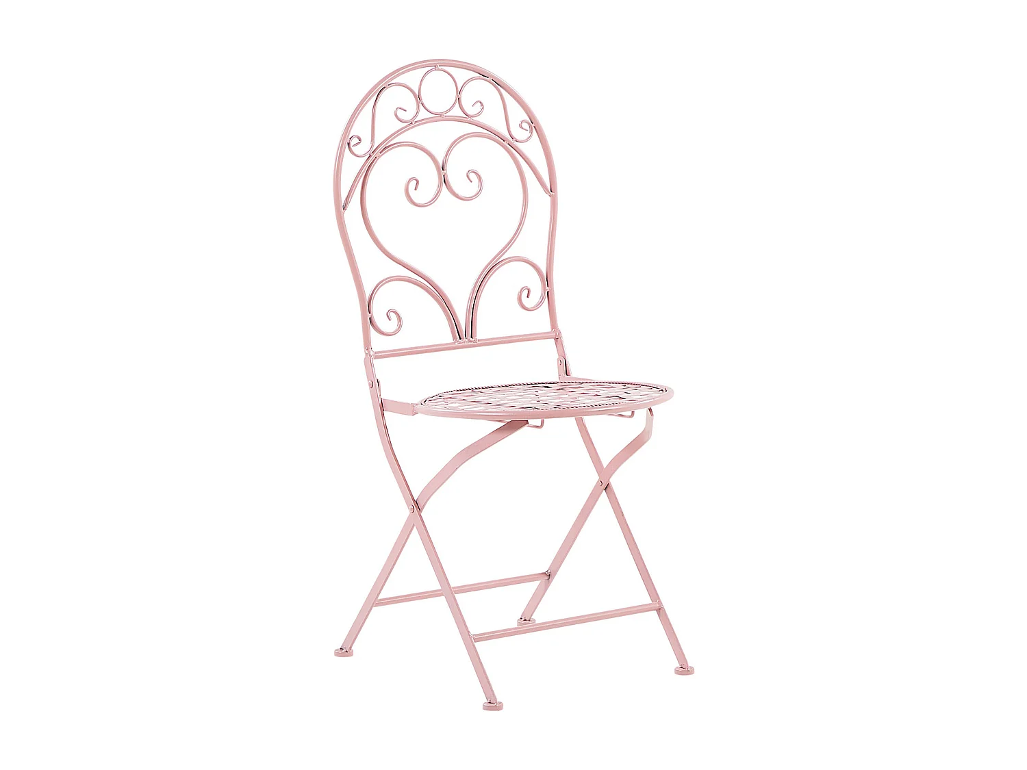 Lot de 2 chaises de jardin ALBINIA Métal Rose