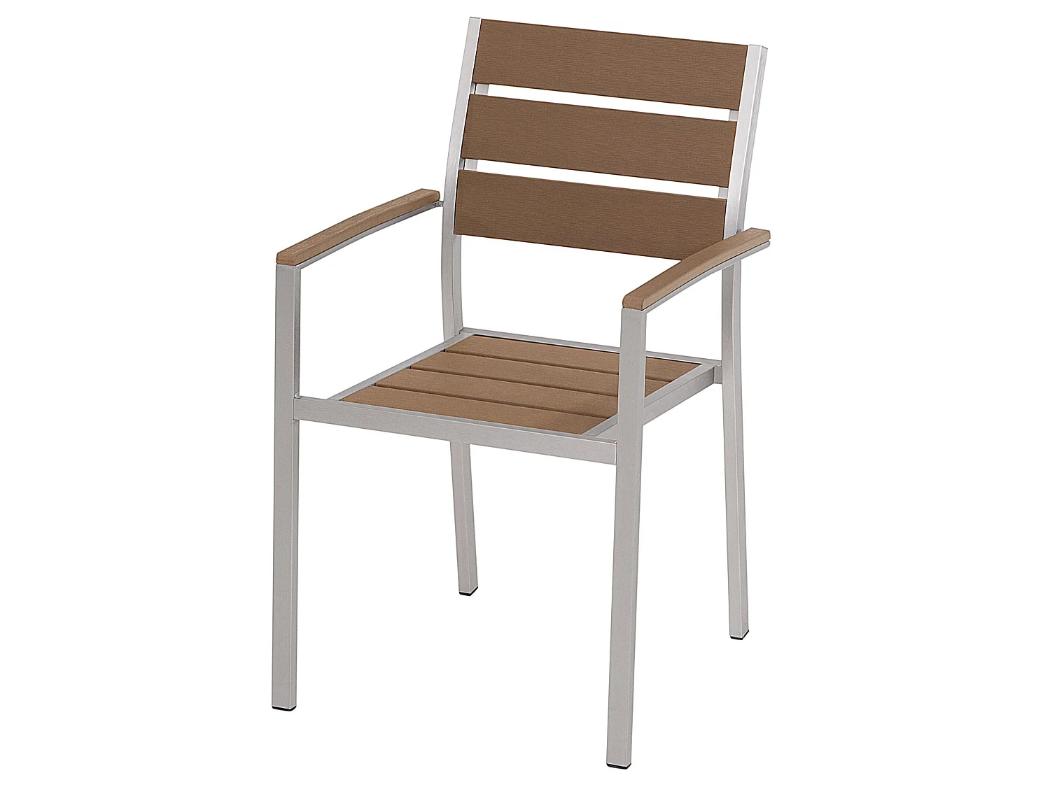 Set of 6 Garden Chairs VERNIO Brown