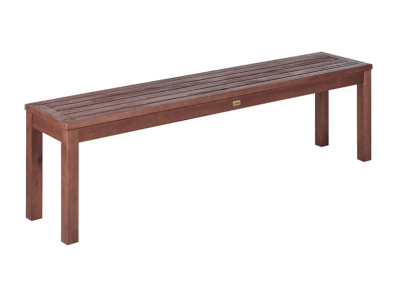 Moderne Gartenbank Eukalyptusholz dunkelbraun rechteckig 160cm Rustikal Tuscania