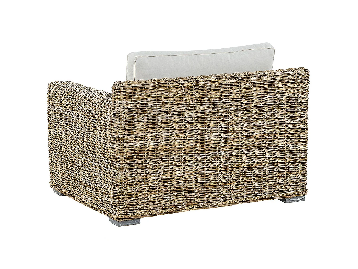 Set van 2 tuinfauteuils ARDEA Rotan Lichtbruin