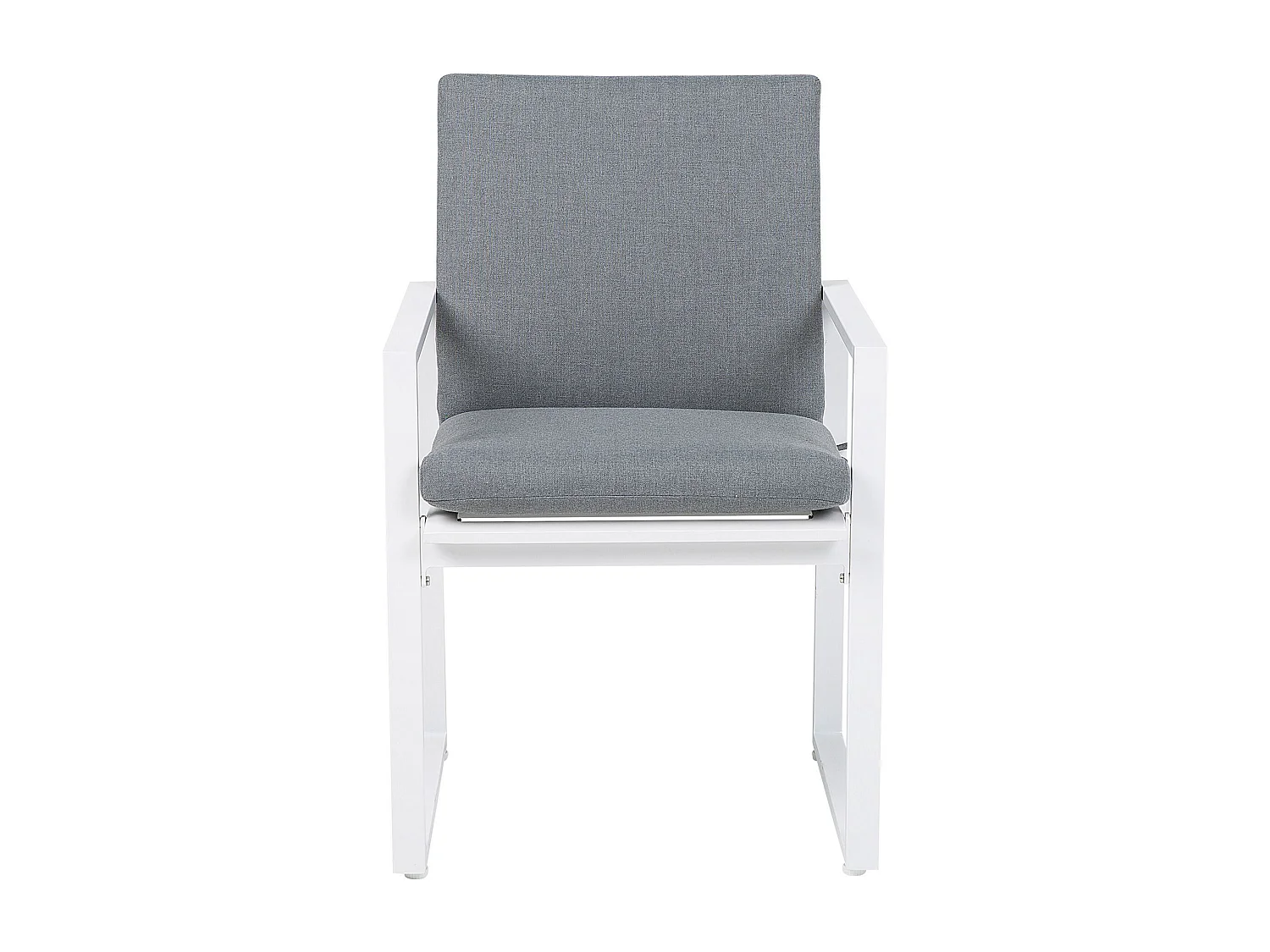 Lot de 2 chaises de jardin avec coussins PANCOLE Tissu Gris