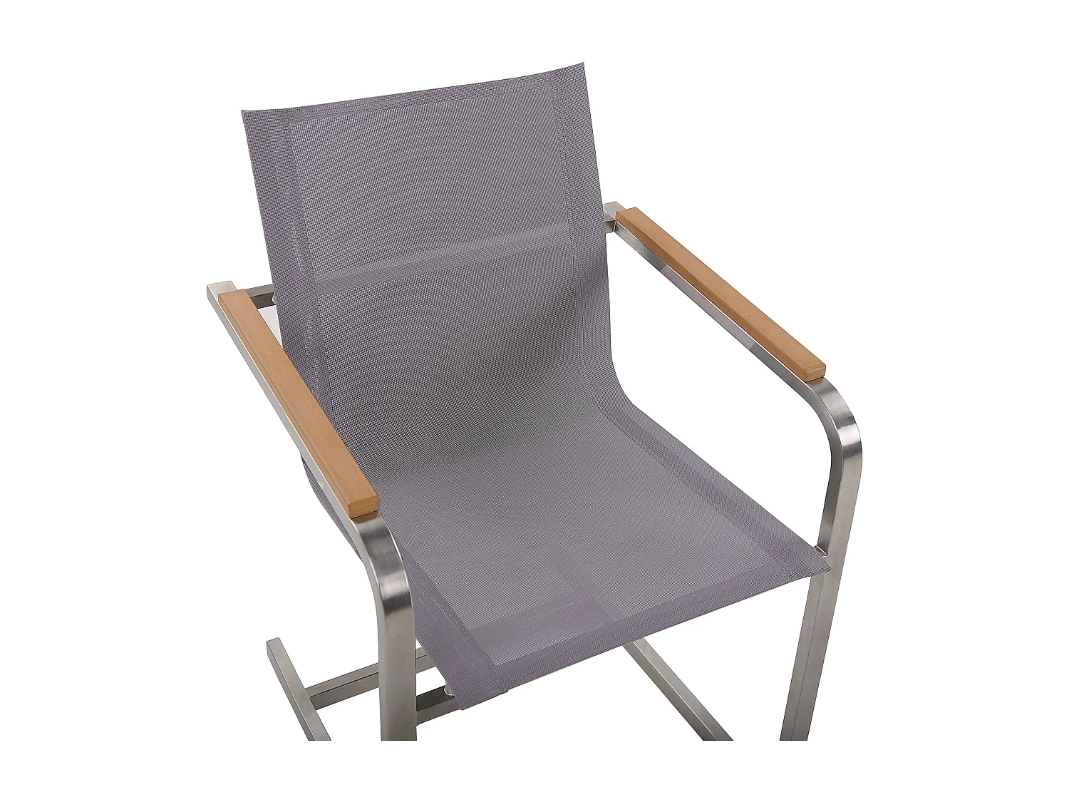 Lot de 2 chaises de jardin COSOLETO Acier inox Gris