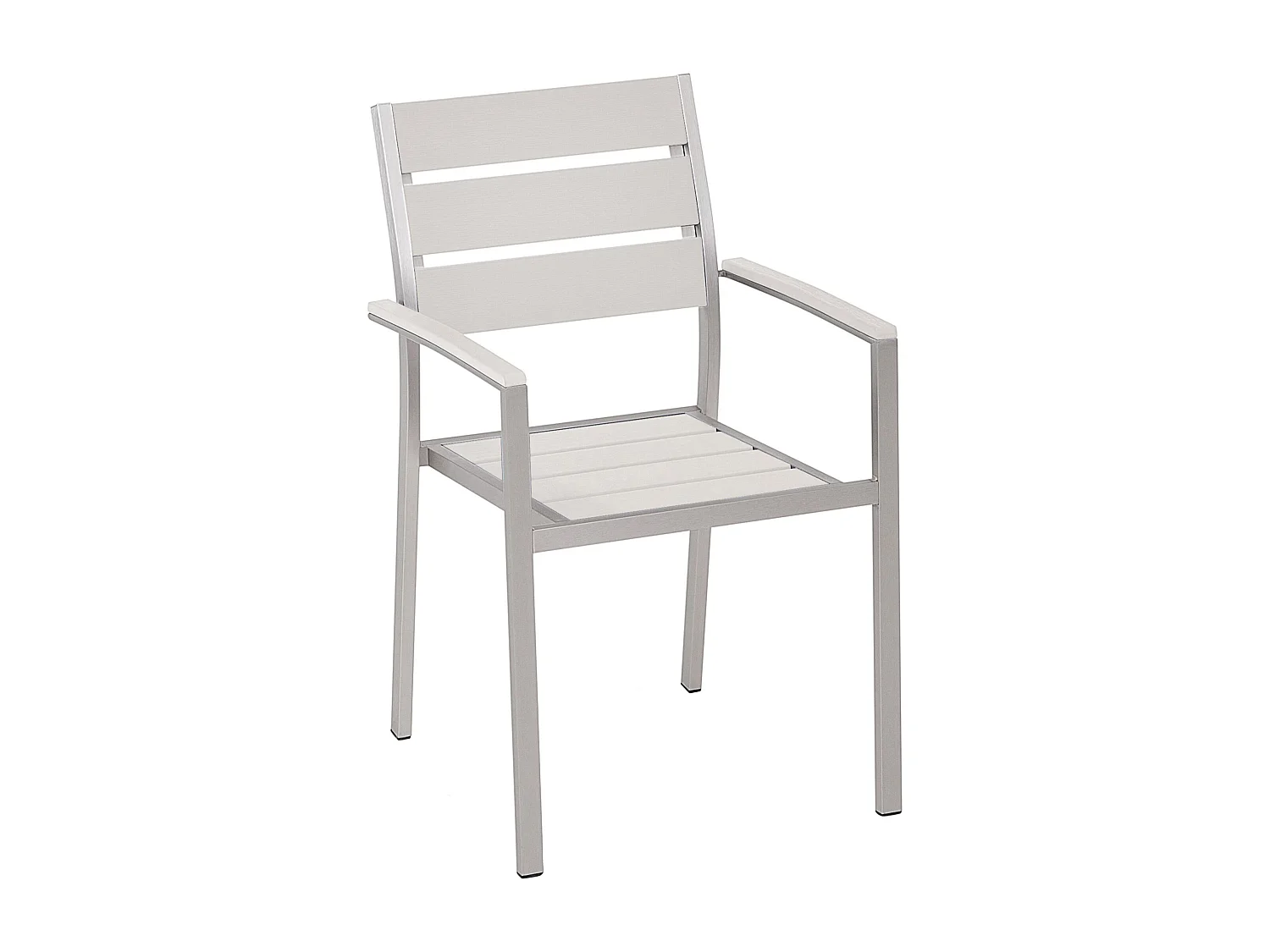 Gartenstuhl 6er Set weiß Zeitloses Design stapelbar Vernio