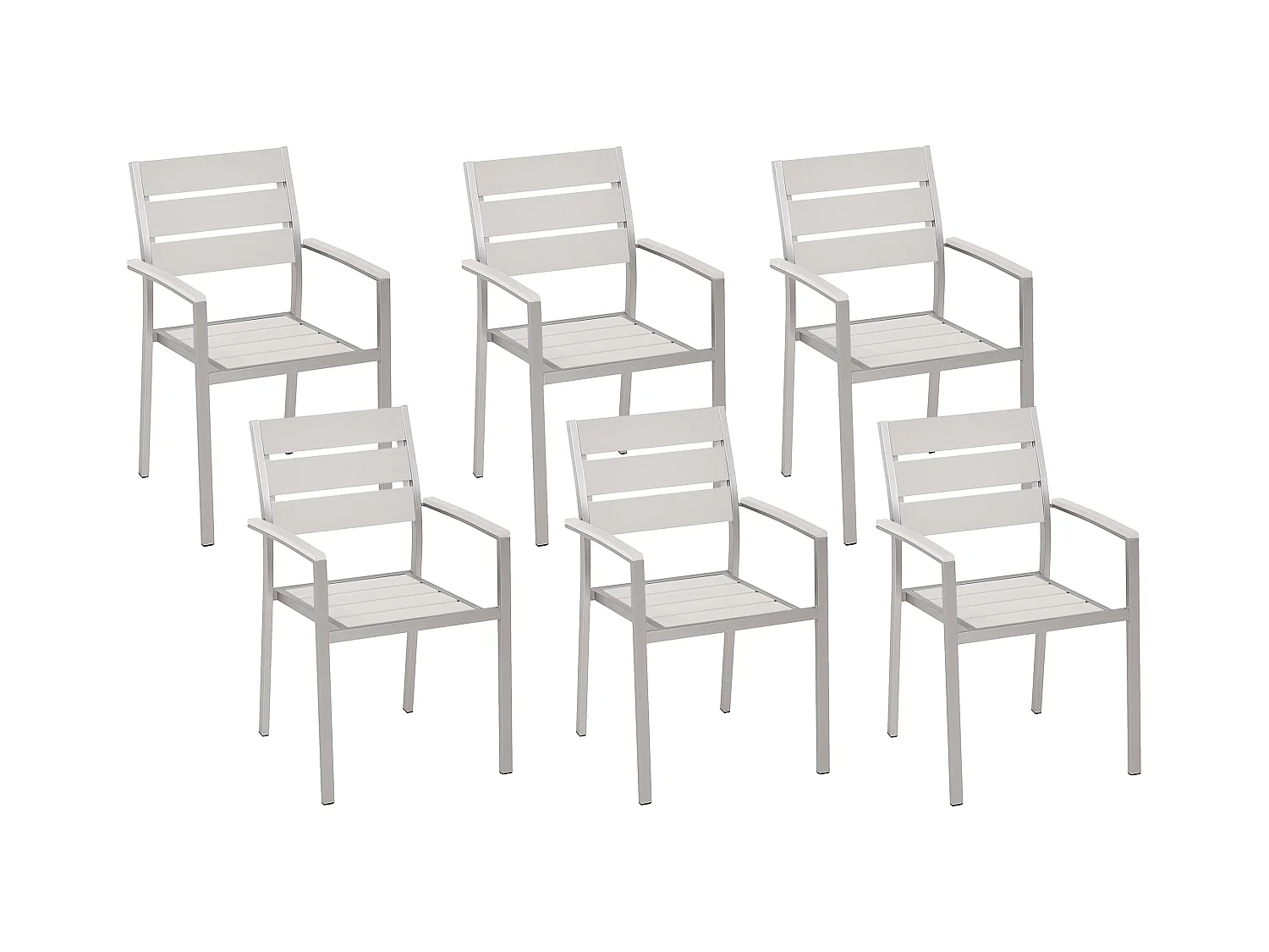 Set di 6 sedie da giardino VERNIO Bianco