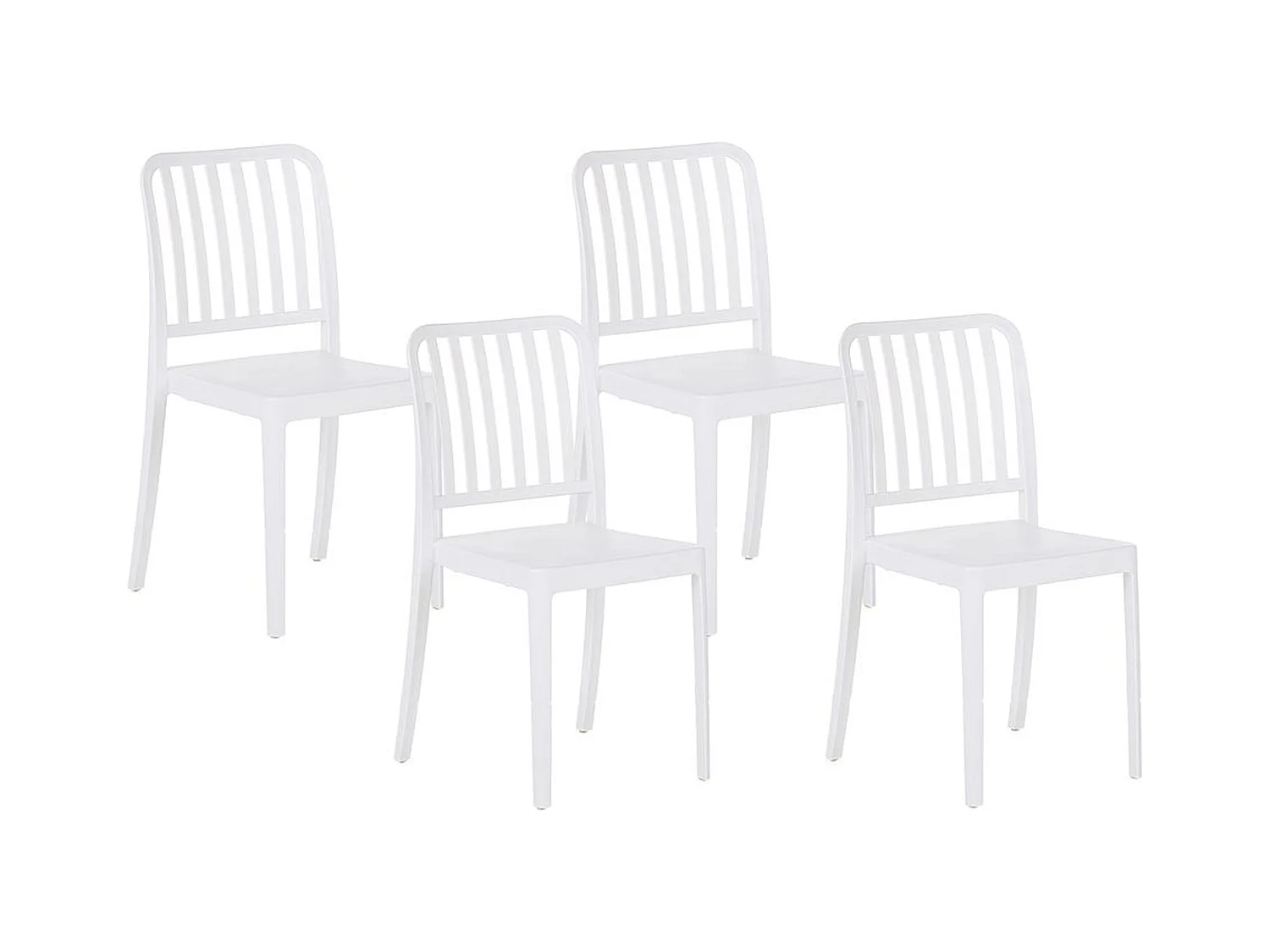 Set di 4 sedie da giardino SERSALE Materiale sintetico Bianco