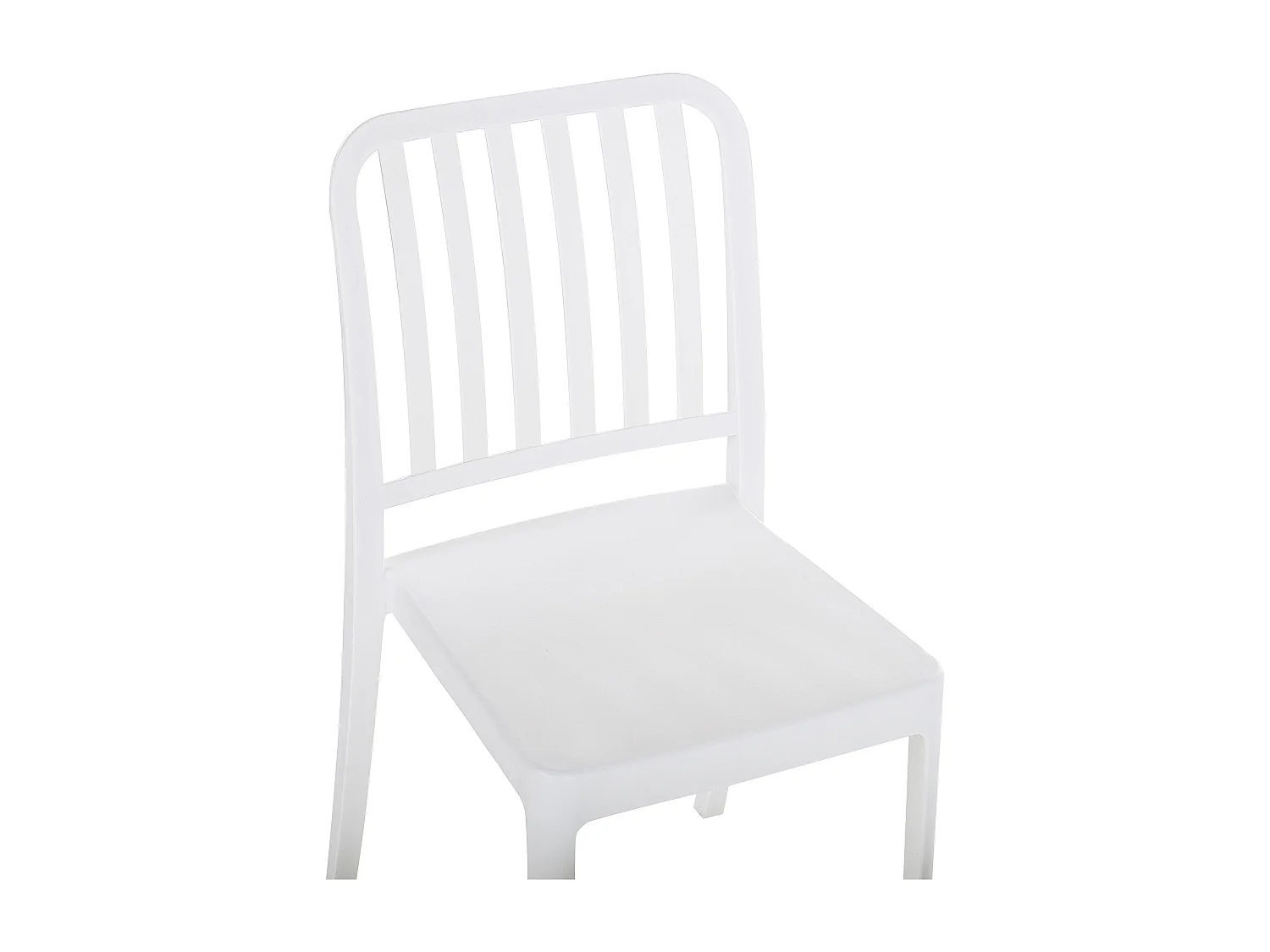 Lot de 4 chaises de jardin SERSALE Matière synthétique Blanc
