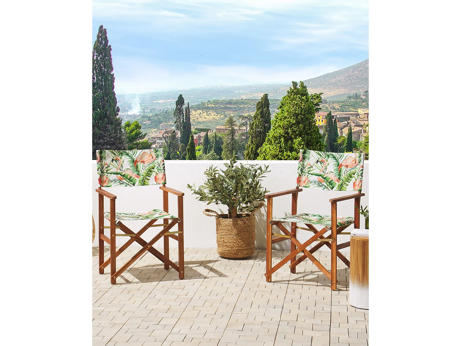 Set di 2 sedie da giardino CINE Legno d'acacia Marrone scuro