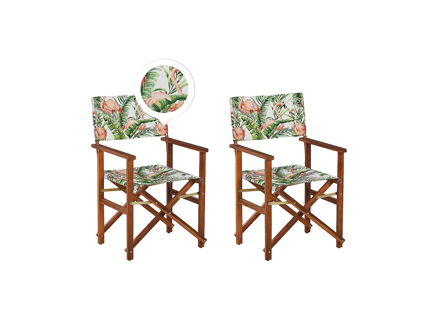 Lot de 2 chaises de jardin CINE Acacia Marron foncé