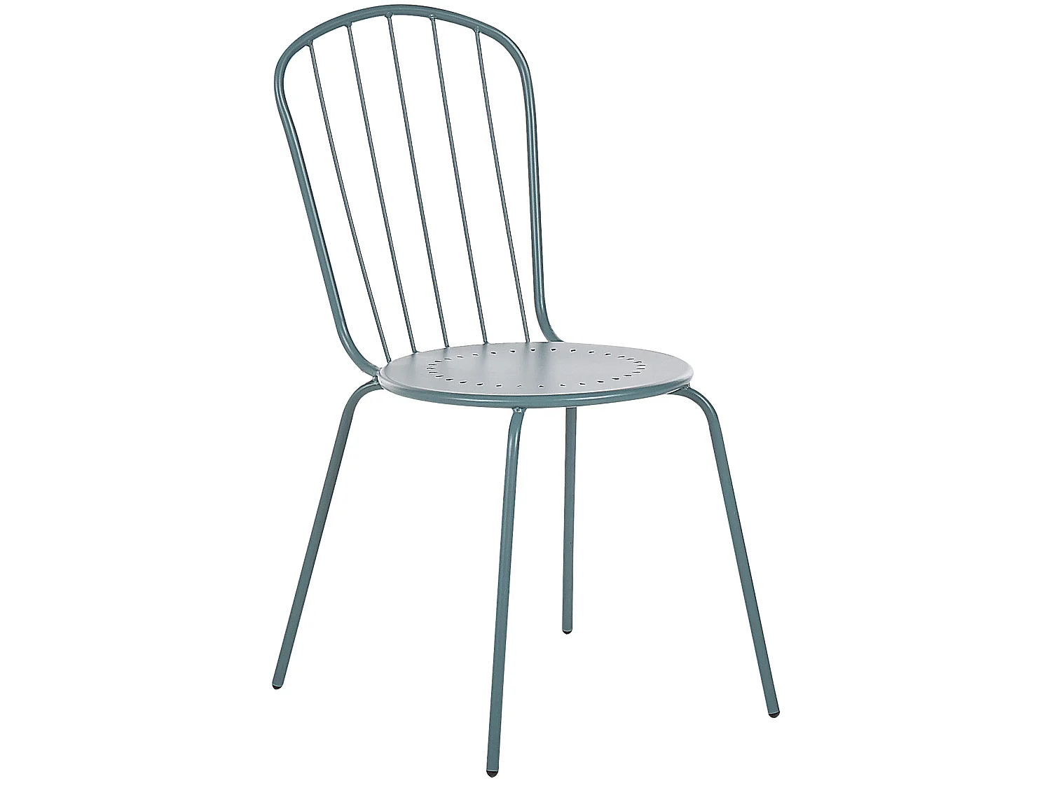 Lot de 8 chaises CALVI Métal Bleu clair