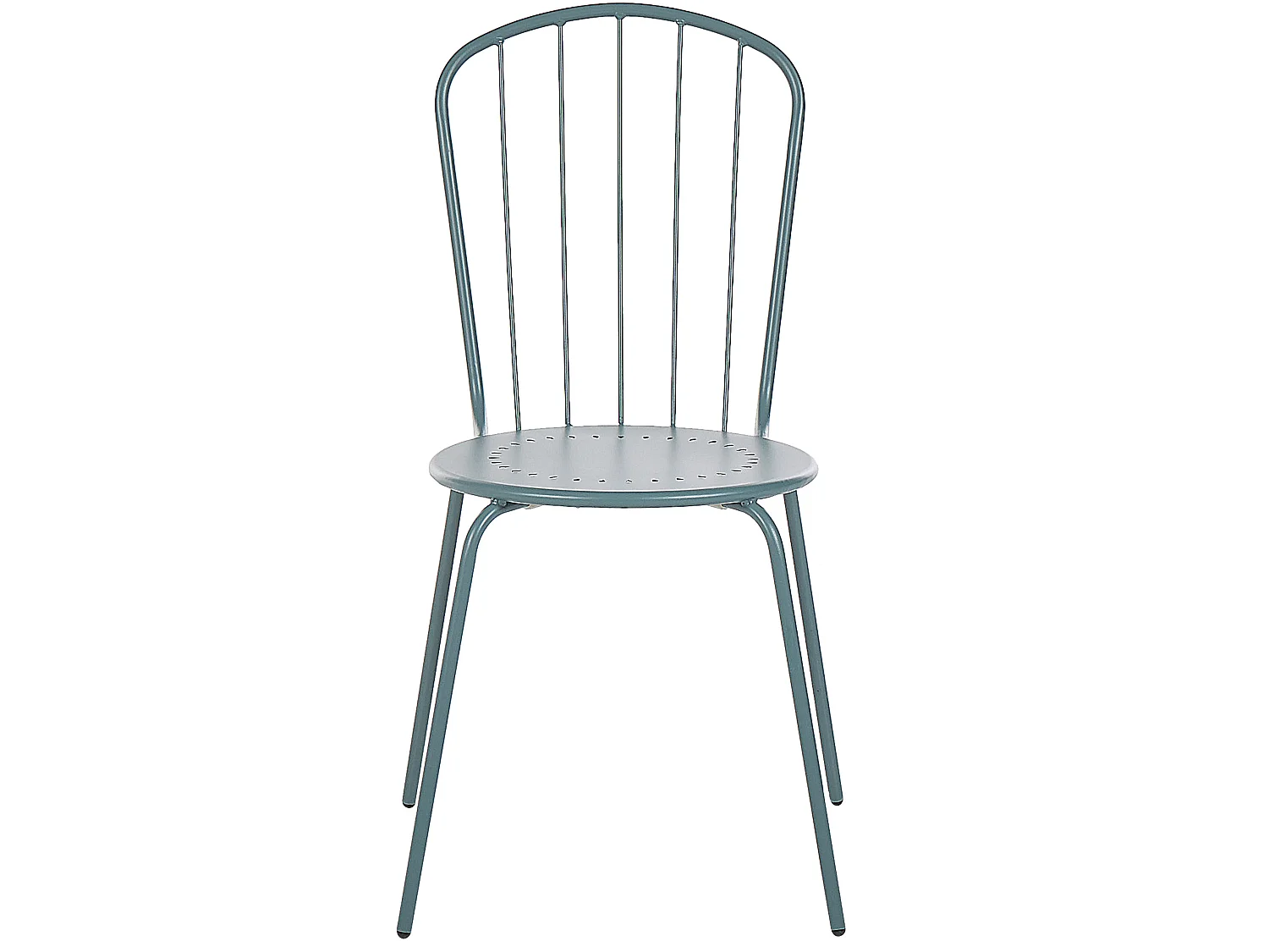 Lot de 8 chaises CALVI Métal Bleu clair