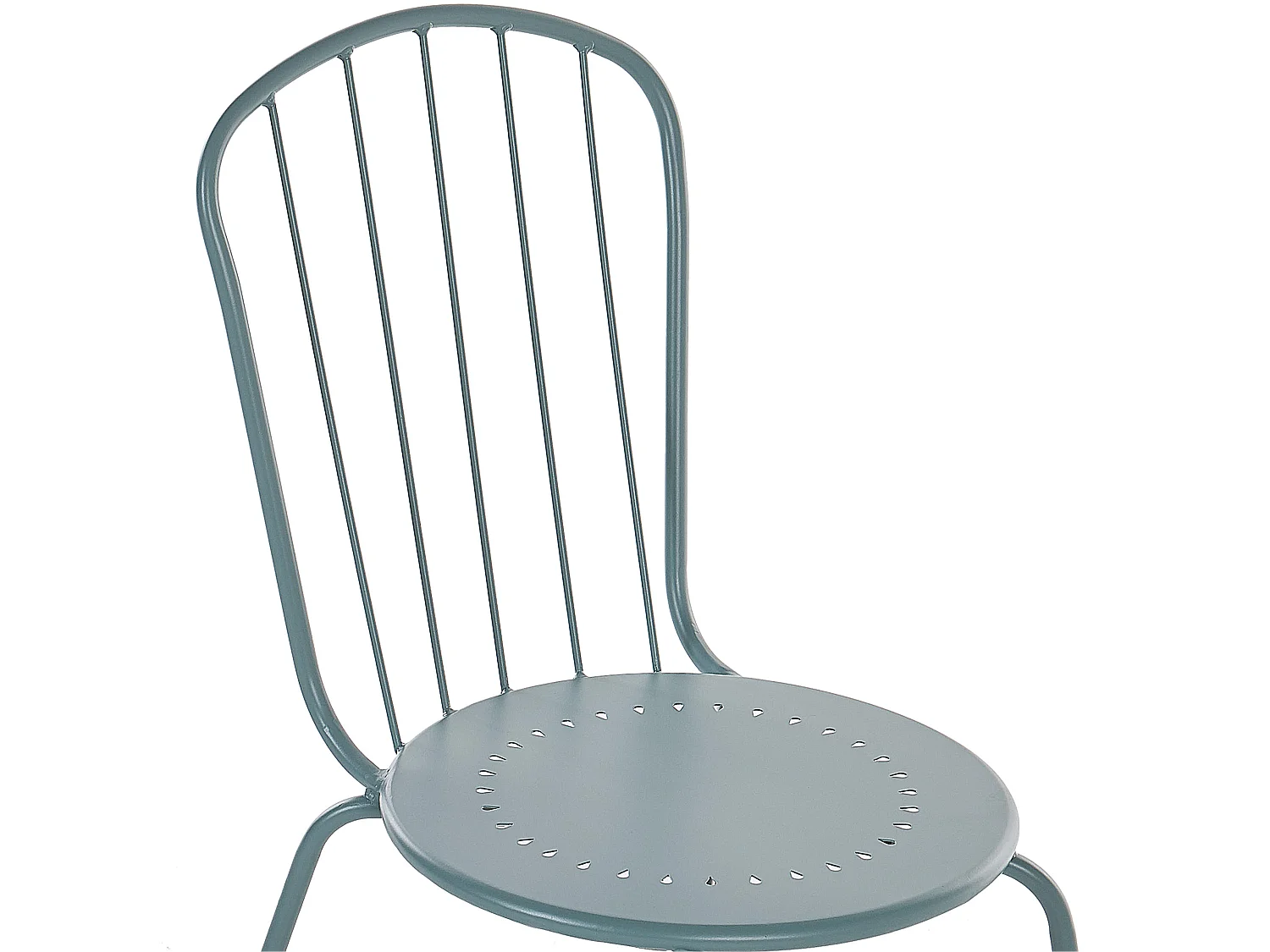 Lot de 8 chaises CALVI Métal Bleu clair