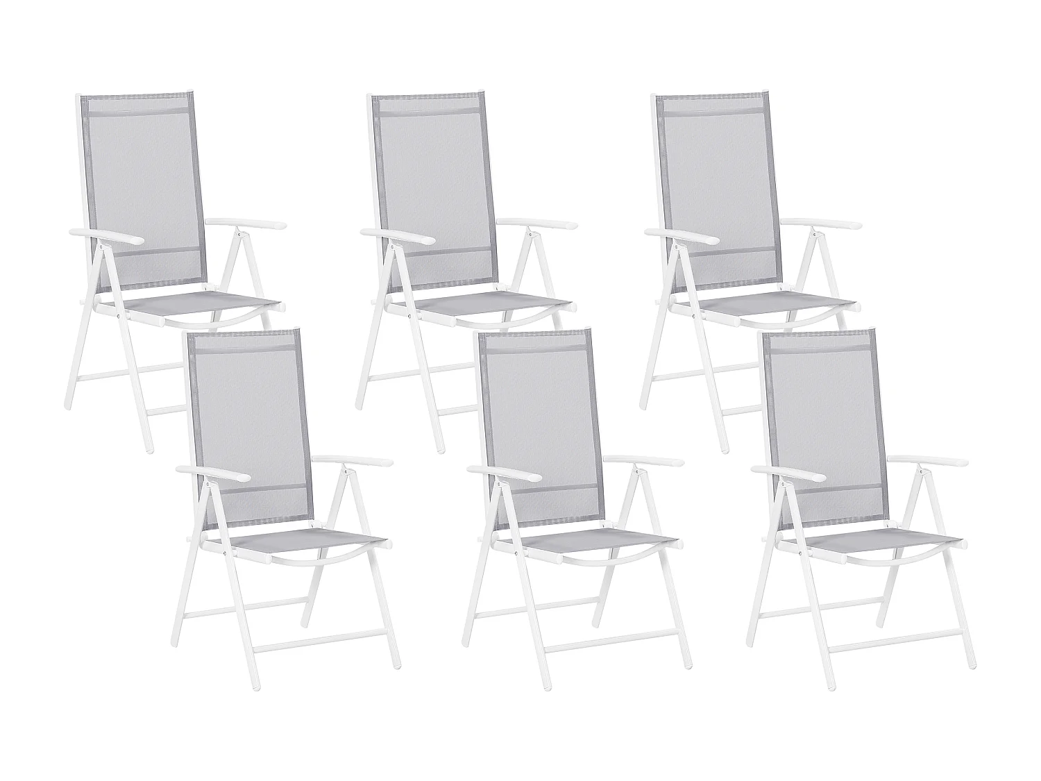 Set van 6 tuinstoelen CATANIA Metaal Grijs