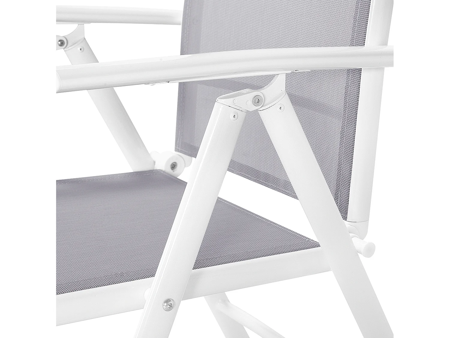 Lot de 6 chaises de jardin CATANIA Métal Gris