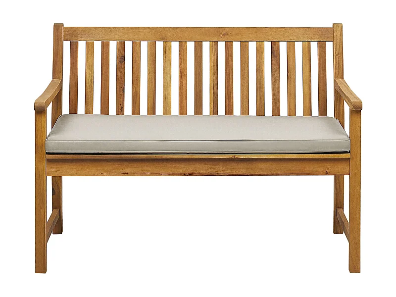 Bancos de jardim com almofadas VIVARA 120 cm Madeira de Acácia certificada Creme