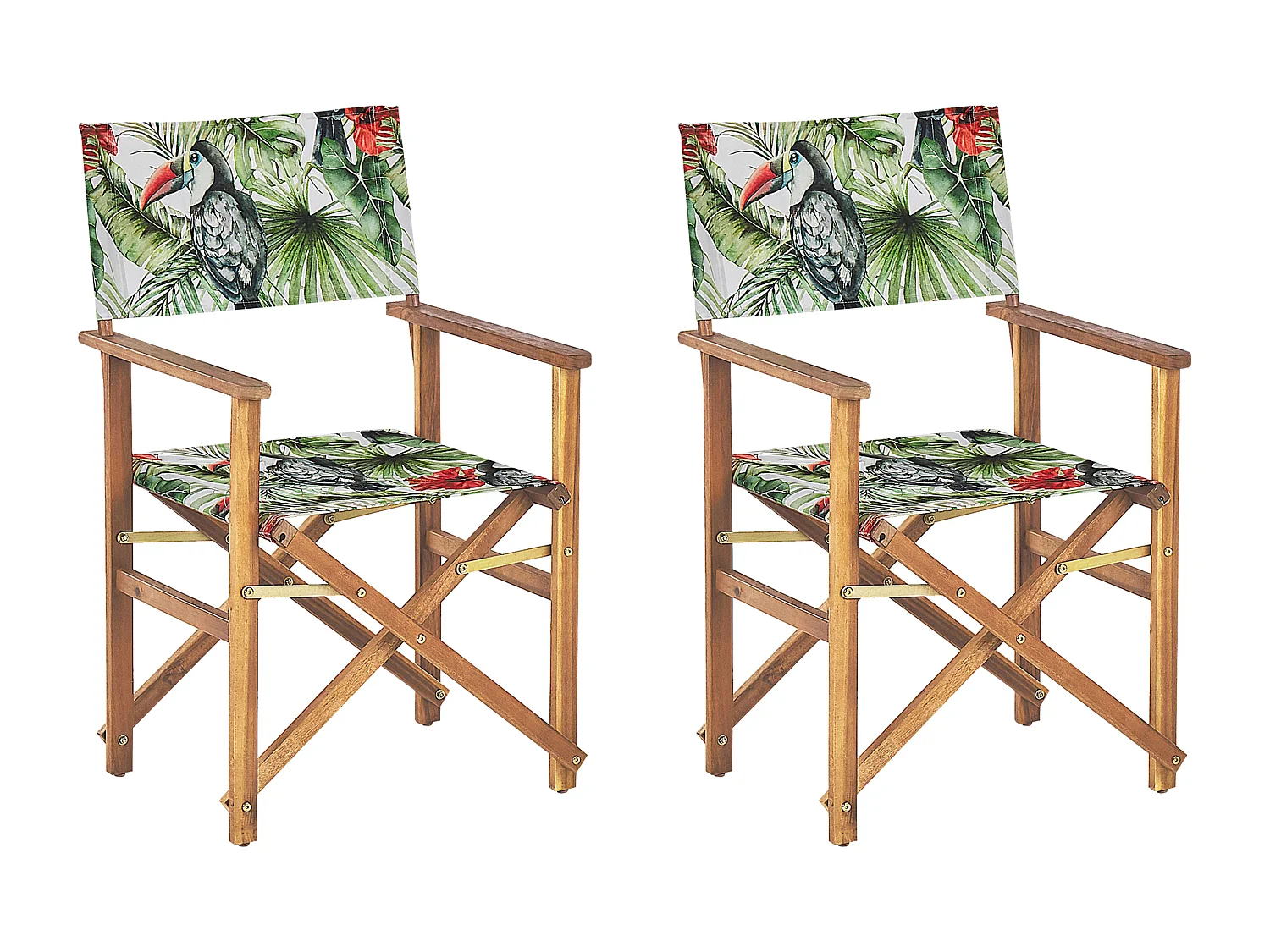 Lot de 2 chaises de jardin CINE Acacia Vert