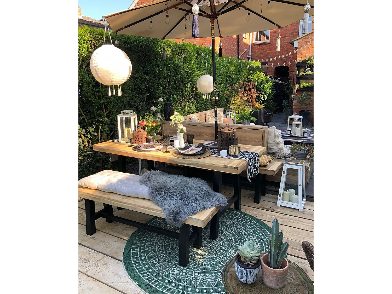 Banc de jardin SCANIA 140 cm Acacia Noir