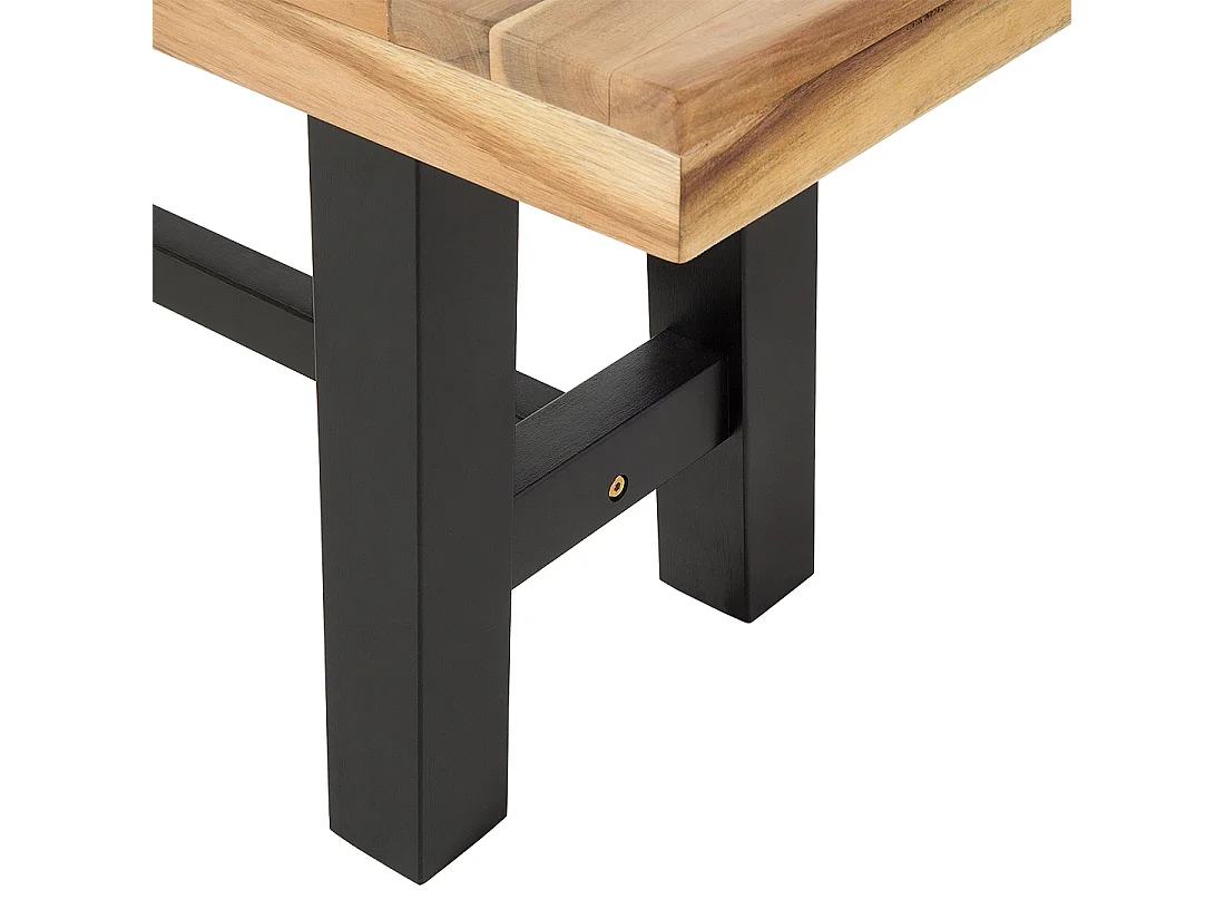 Ławka ogrodowa SCANIA 140 cm Drewno akacjowe Czarny