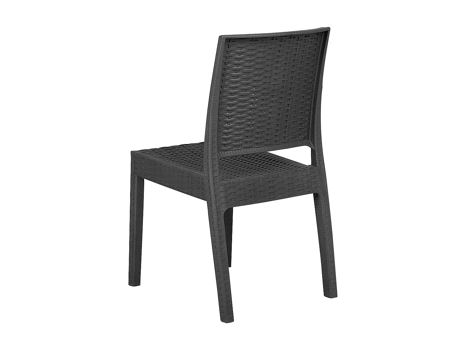 Set van 2 tuinstoelen FOSSANO Synthetisch materiaal Grafietgrijs