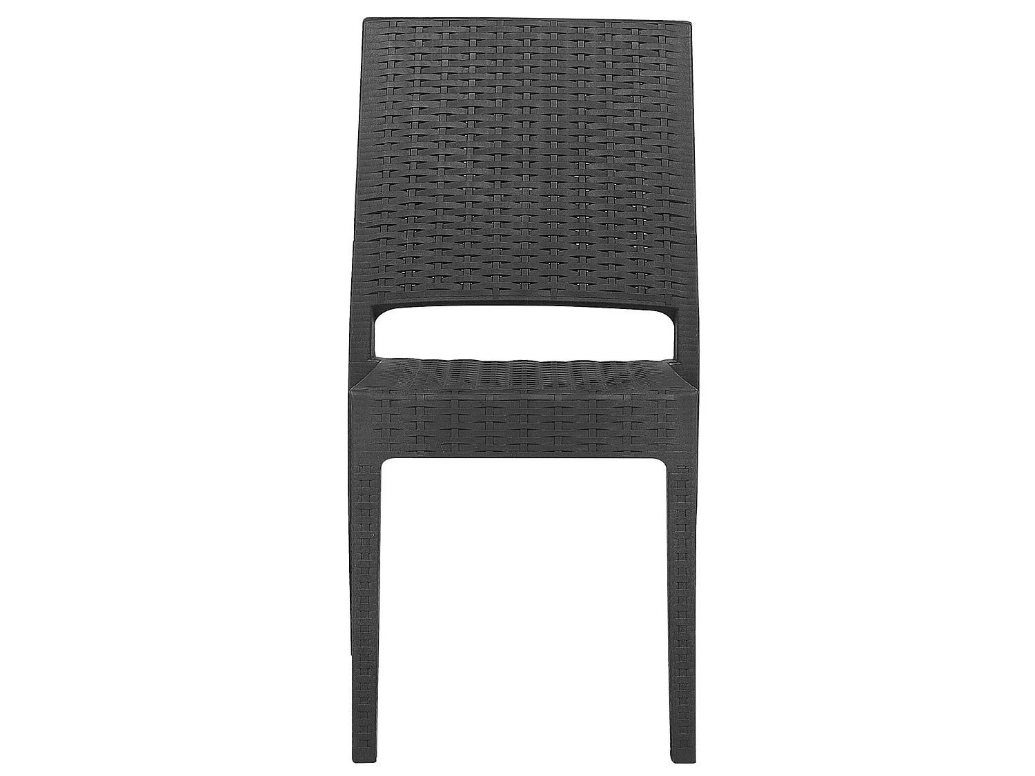 Lot de 2 chaises de jardin FOSSANO Matière synthétique Gris graphite