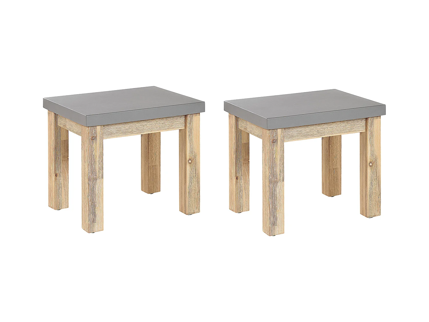 Lot de 2 chaises de jardin OSTUNI Béton Gris