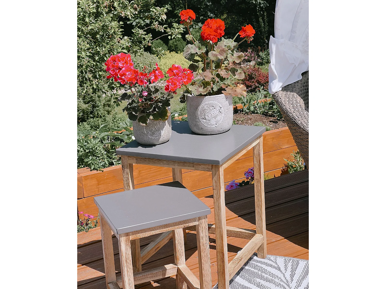 Set van 2 tuinstoelen OSTUNI Beton Grijs