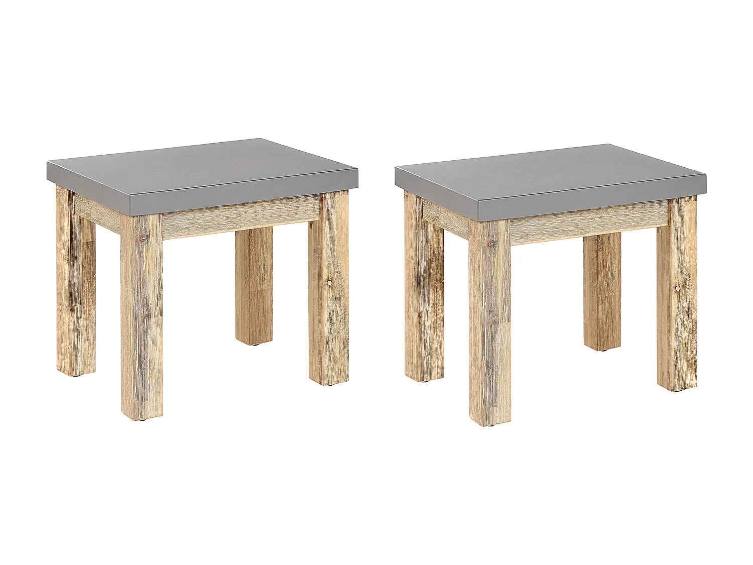 Lot de 2 chaises de jardin OSTUNI Béton Gris