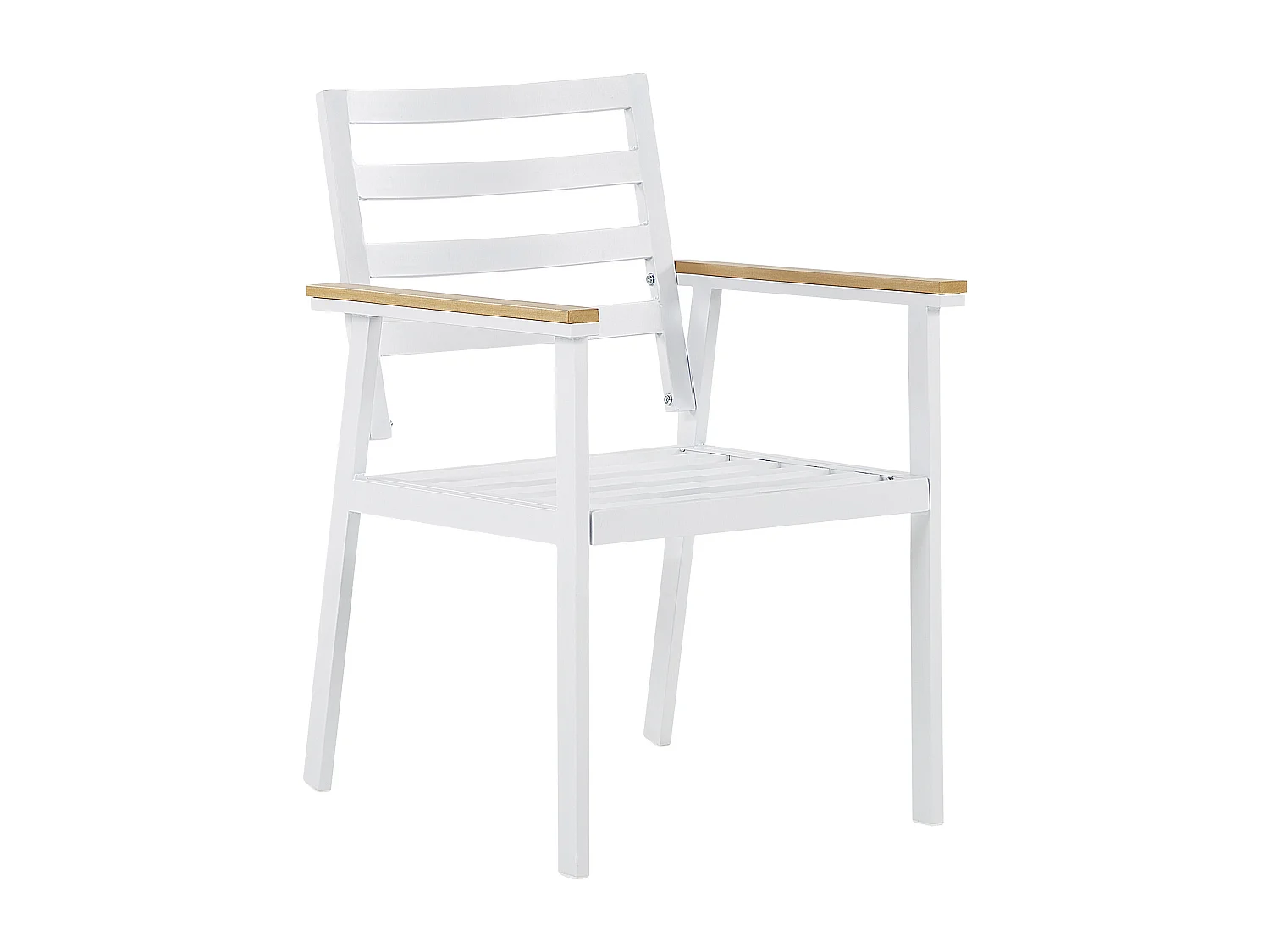 Conjunto de 4 sillas de jardín con cojines CAVOLI Metal Beige